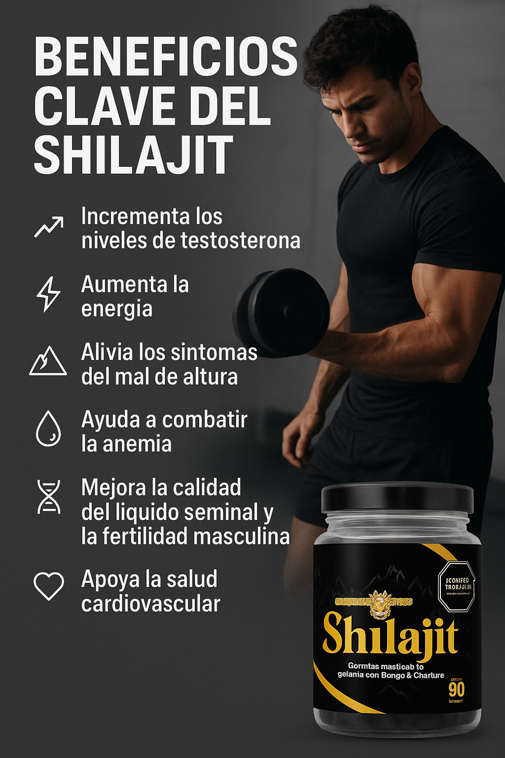 🏔️ Shilajit Gummies - Envase por 30 Und  - Energía Natural, Potencia y Vitalidad en Cada Gummy.
