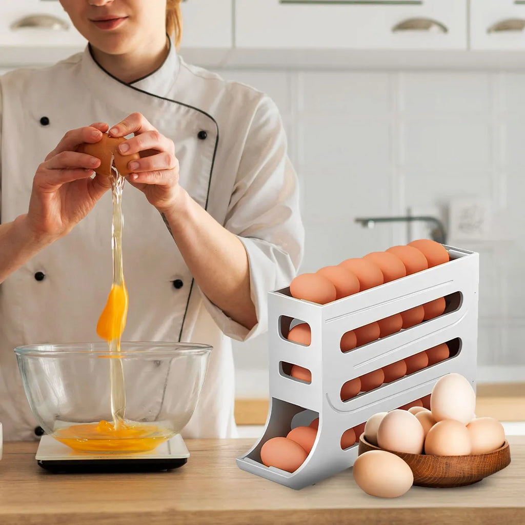 Se acabó el desorden en tu frigorífico! Organizador de huevos que transformará tu cocina!