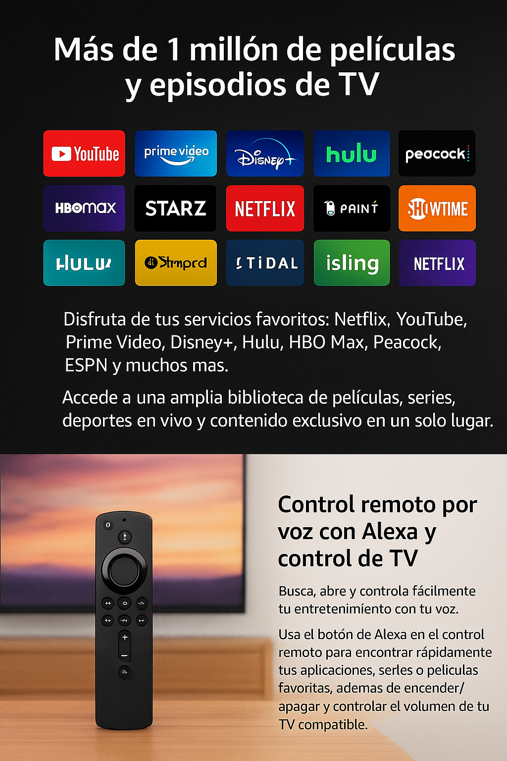 FIRE TV STICK 10K -AMAZON- ALEXIA- WIFI