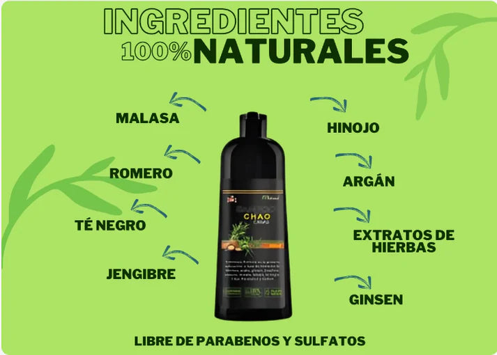🚨 ¡SE ACABARON LAS CANAS! 🚨 Champú Chao Canas Tratmiento resultados al instante.